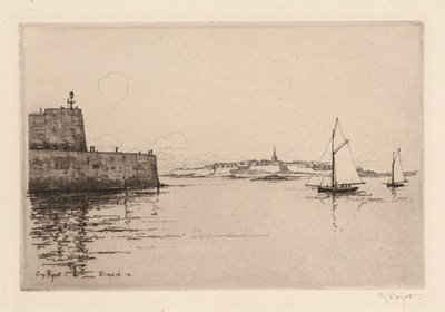 Saint-Malo gezien vanuit Dinard door Eugene Bejot
