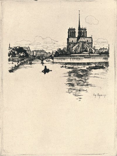 De apsis van Notre Dame door Eugene Bejot
