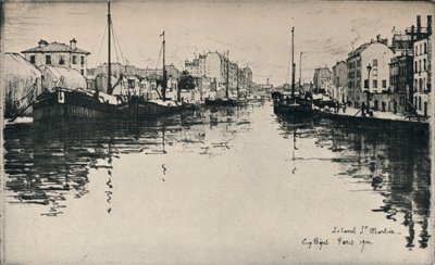Het Kanaal St Martin, 1915 door Eugene Bejot