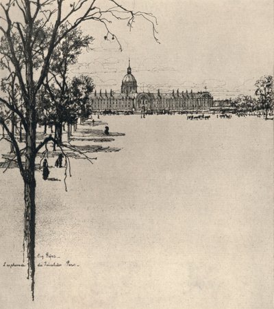 De Esplanade van Les Invalides door Eugene Bejot