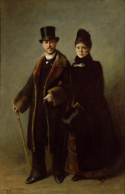 Heinrich Schliemann (1822-90) en zijn Vrouw door Eugene Broerman