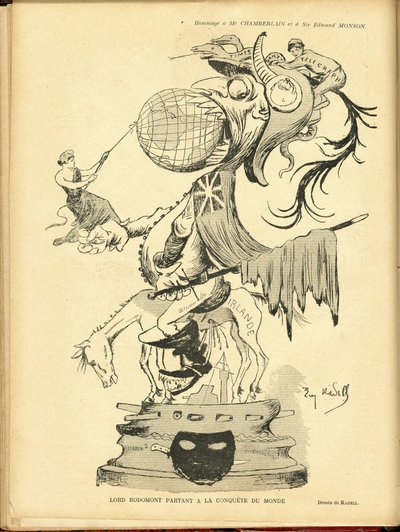 Illustratie van Eugene Cadel (1867-1940) in Le Rire door Eugene Cadel