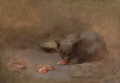 Chat Mangeant door Eugène Carrière