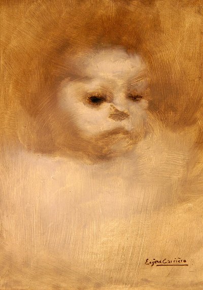 Hoofd van een kind, studie voor La Grande Soeur door Eugène Carrière