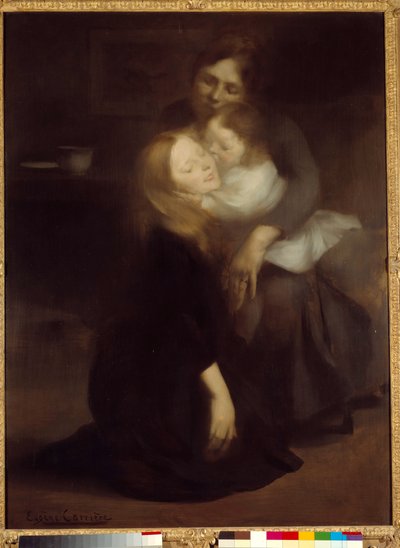 Intimiteit of de grote zus door Eugène Carrière