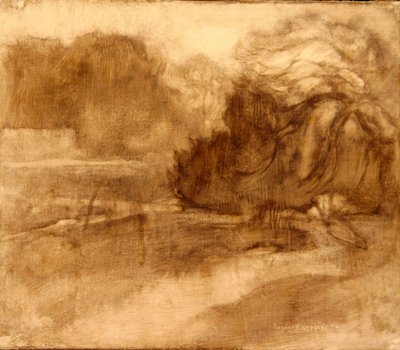 Landschap door Eugène Carrière