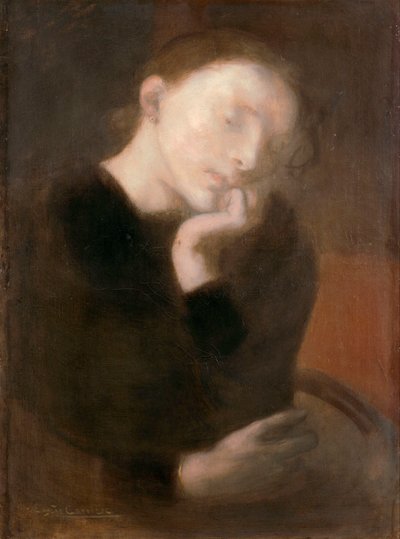 Meditatie door Eugène Carrière