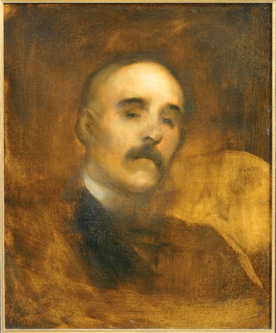 Portret van Georges Clemenceau ... (schilderij op doek) door Eugène Carrière