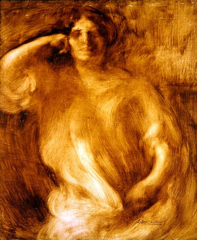 Portret van de Moeder van de Kunstenaar, Madame Carriere door Eugène Carrière