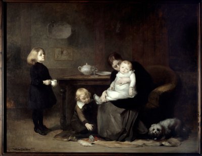 Het zieke kind door Eugène Carrière