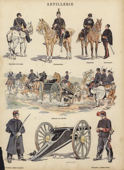 Artillerie van het Franse leger door Eugene Chaperon