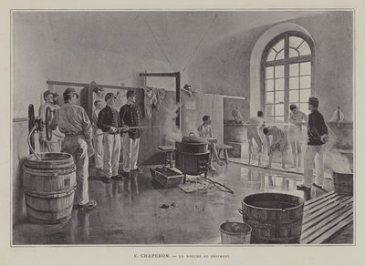 De Douche bij het Regiment door Eugene Chaperon