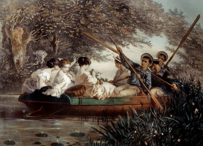 De boottocht door Eugene Charles Francois Guerard