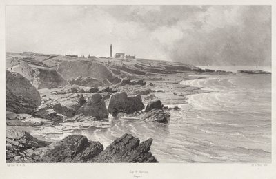 Cap St. Mathieu, 1846 door Eugene Ciceri