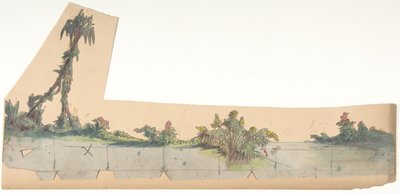 Ontwerp voor een Toneelset in de Opéra, Parijs, 1828-90 door Eugene Ciceri