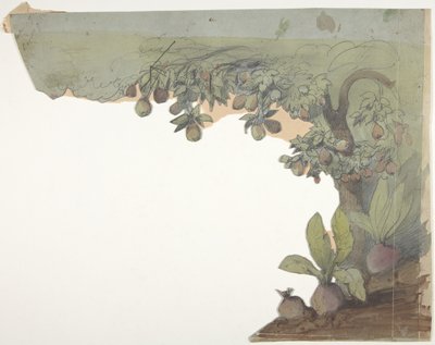 Ontwerp voor een toneeldecor in de Opéra, Parijs, 1830-90 door Eugene Ciceri