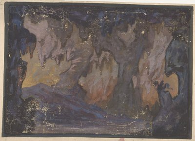 Ontwerp voor een decorontwerp bij de Opéra, Parijs, 1830-90 door Eugene Ciceri