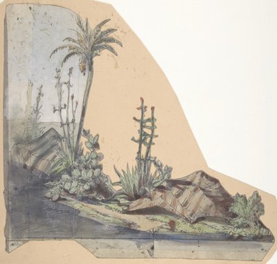 Ontwerp voor een Toneelset in de Opéra, Parijs, 1830-1890 door Eugene Ciceri