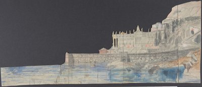 Ontwerp voor een Toneelset in de Opéra, Parijs door Eugene Ciceri