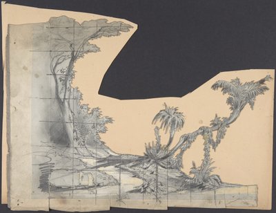 Ontwerp voor een Toneelset in de Opéra, Parijs, 1830-90 door Eugene Ciceri