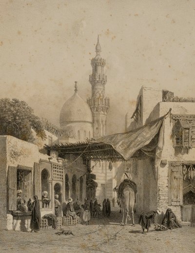 Aboulala Moskee in Boulaq door Eugene Ciceri