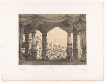 Theaterdecor met een arena door Eugene Ciceri