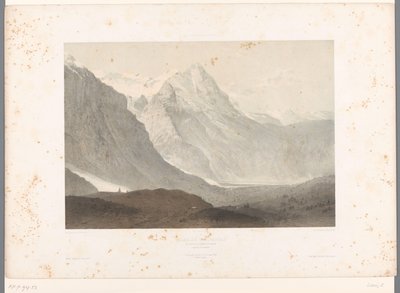 Zicht op de vallei van Grindelwald door Eugene Ciceri