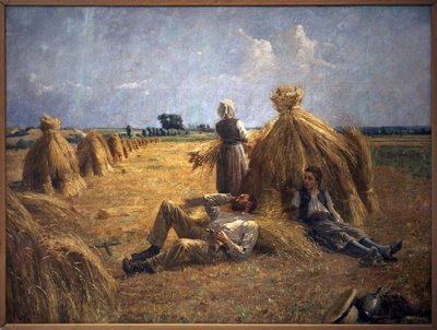 Middag. Schilderij door Eugene Damascus (1844-1899) door Eugene Damas