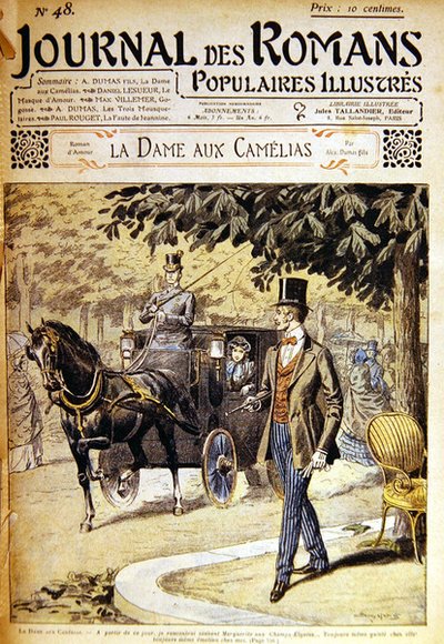 Armand ontmoet Marguerite op de Champs-Elysees, illustratie voor 