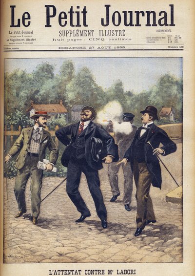 Aanslag op Fernand Labori, een van de advocaten die Alfred Dreyfus verdedigde bij zijn tweede krijgsraad in Rennes 