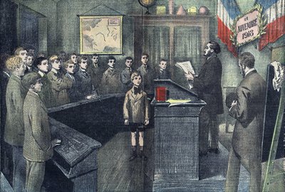 November 1923: in elke gemeente van Frankrijk las de schoolmeester, de dag voor de wapenstilstand, de namen van de inwoners die op het veld van eer zijn gevallen en elke leerling antwoordde 
