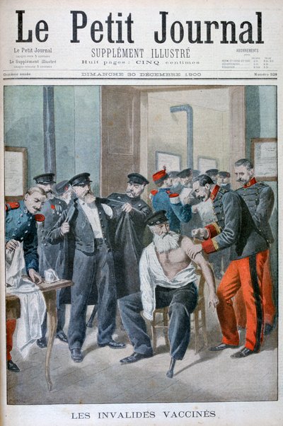 Vaccinaties van de oude soldaten, Parijs, 1900 door Eugene Damblans