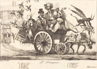 Le Déménagement de la Censure, ca. 1821 door Eugene Delacroix, Charles Etienne Pierre Motte