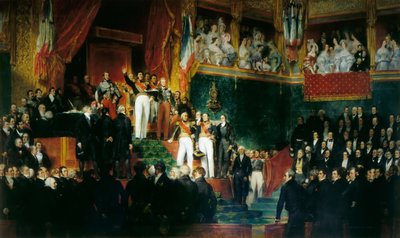 Louis-Philippe I wordt beëdigd als koning voor de Kamer van Afgevaardigden, 9 augustus 1830 door Eugene Deveria