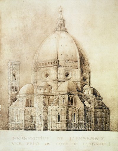 Kathedraal van Florence vanuit het Oosten, uit 