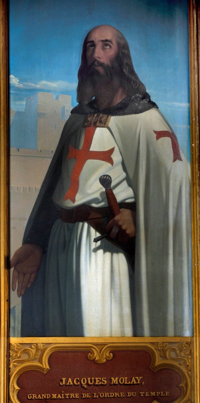 Portret van Jacques de Molay (ca. 1243-1314) door Eugene Emmanuel Amaury Duval