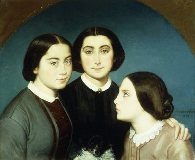 Portret van de drie dochters van Charles Naudier, 1854 door Eugene Emmanuel Amaury Duval