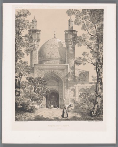 Chahar Bagh school in Isfahan door Eugene Flandin