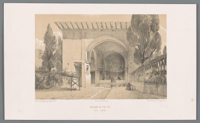 Kiosk van Fin Garden in Kashan door Eugene Flandin