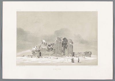 Ruïne van de Blauwe moskee van Tabriz in Iran door Eugene Flandin