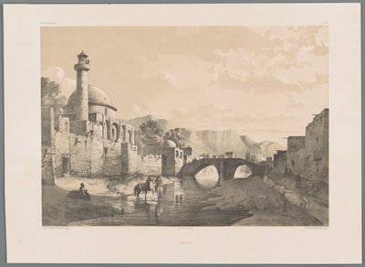 Saheb-ol Amrmoskee in Tabriz door Eugene Flandin