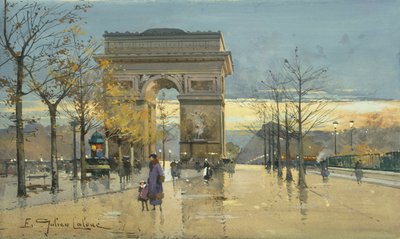 Arc de Triomphe door Eugene Galien Laloue