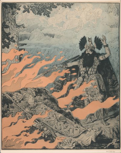 Affiche voor Die Walküre van Richard Wagner door Eugene Grasset