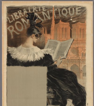 Affiche voor de Librairie Romantique door Eugene Grasset