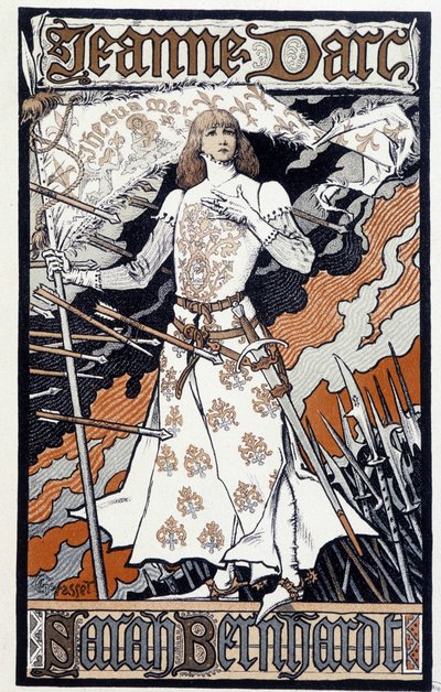 Poster Joan of Arc (Henriette Rosine Bernard speelt in Joan of Arc) door Eugene Grasset