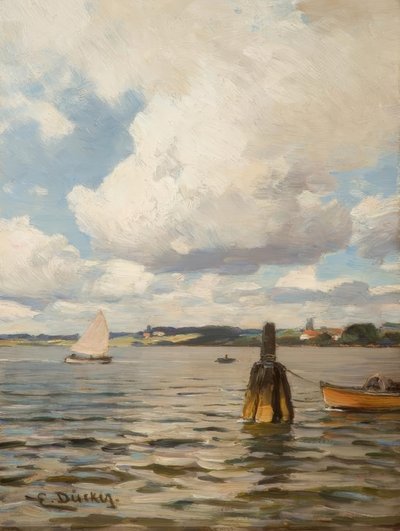 E. Dücker, Zomerdag aan het water door Eugene Gustav Dücker