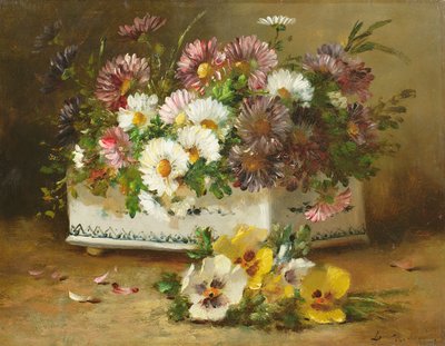 Stilleven van Bloemen door Eugene Henri Cauchois