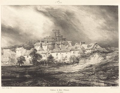 Kasteel van Pont-Gibaud door Eugene Isabey