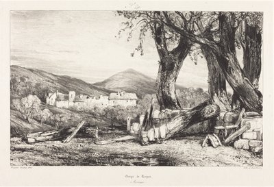 Gorge de Royat, Auvergne door Eugene Isabey