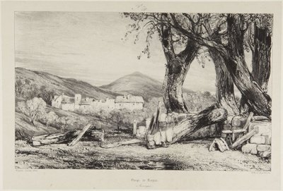 Gorge de Royat, Auvergne door Eugene Isabey